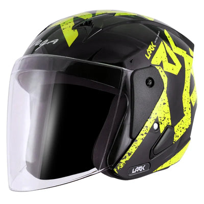 Vega Lark Victor Black Neon Yellow Helmet - Biker.Store - www.biker.store