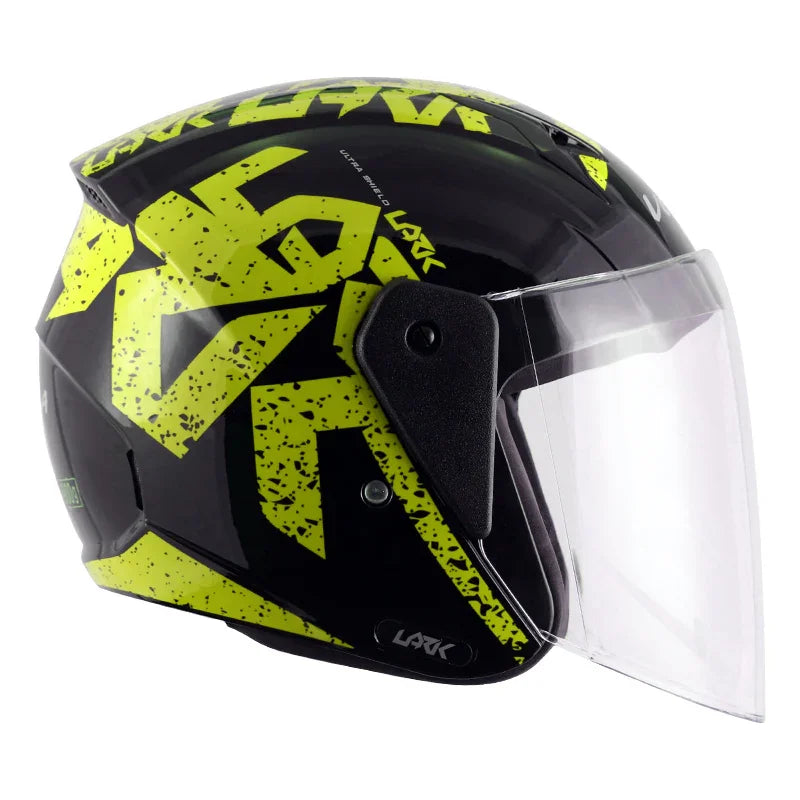 Vega Lark Victor Black Neon Yellow Helmet - Biker.Store - www.biker.store