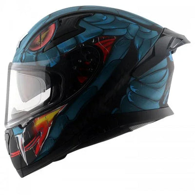 Axor APEX VENOMOUS D/V DULL BLACK M.BLUE Helmet - Biker.Store - www.biker.store