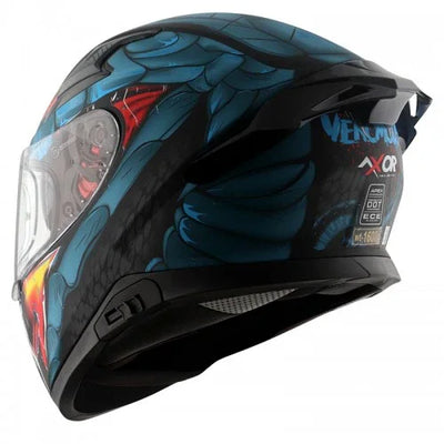 Axor APEX VENOMOUS D/V DULL BLACK M.BLUE Helmet - Biker.Store - www.biker.store