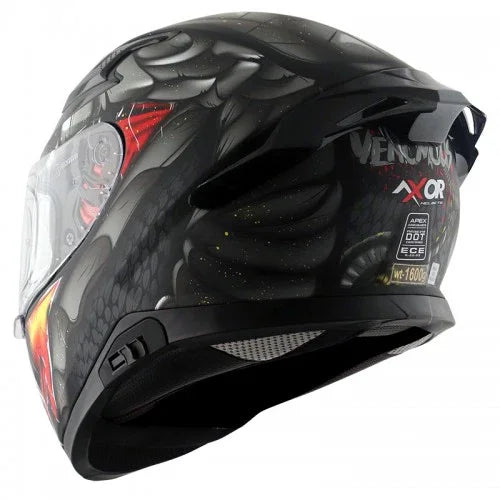 Axor APEX VENOMOUS D/V DULL BLACK GREY Helmet - Biker.Store - www.biker.store