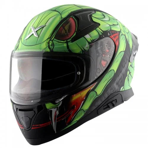 Axor APEX VENOMOUS D/V DULL BLACK NEON GREEN Helmet - Biker.Store - www.biker.store
