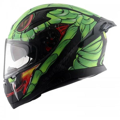 Axor APEX VENOMOUS D/V DULL BLACK NEON GREEN Helmet - Biker.Store - www.biker.store