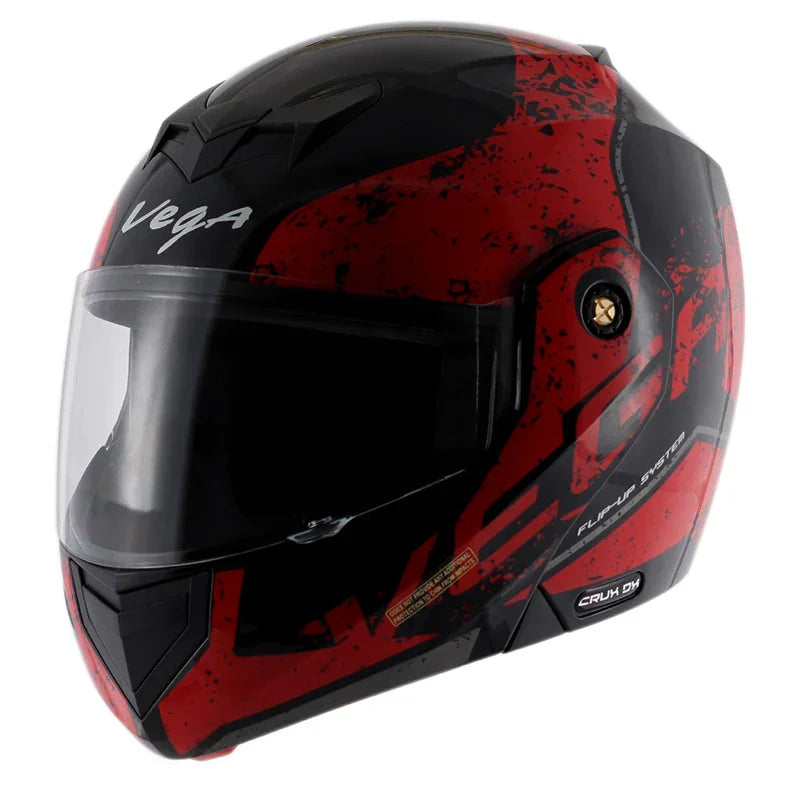 Vega Crux Dx Victor Black Red Helmet - Biker.Store - www.biker.store