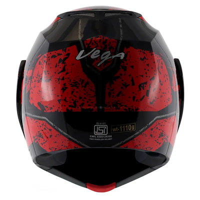 Vega Crux Dx Victor Black Red Helmet - Biker.Store - www.biker.store