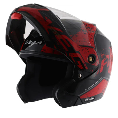 Vega Crux Dx Victor Black Red Helmet - Biker.Store - www.biker.store