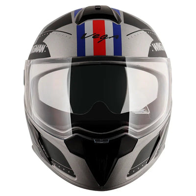 Vega Ryker D/V Wingman Dull Cool Grey Black Helmet - Biker.Store - www.biker.store