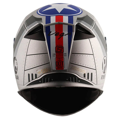 Vega Ryker D/V Wingman Dull Cool Grey Black Helmet - Biker.Store - www.biker.store