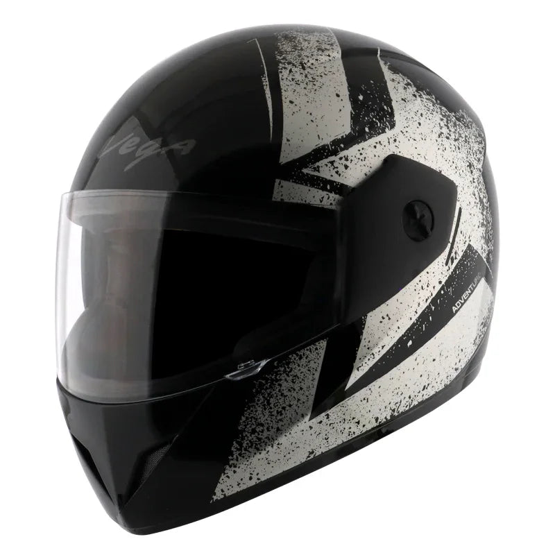 Vega Cliff Adventure Black Silver Helmet - Biker.Store - www.biker.store