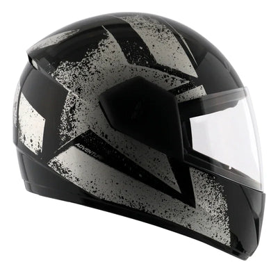 Vega Cliff Adventure Black Silver Helmet - Biker.Store - www.biker.store