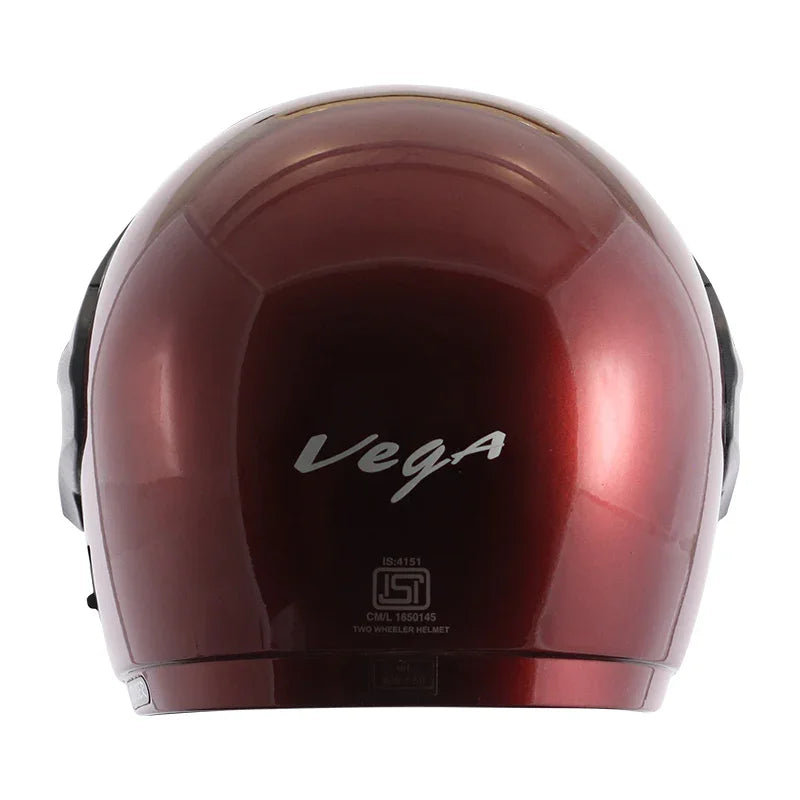 Vega Cruiser W/P Burgundy Helmet - Biker.Store - www.biker.store