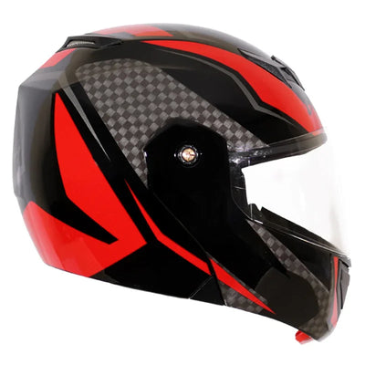 Vega Crux Dx Checks Black Red Helmet - Biker.Store - www.biker.store