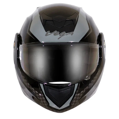 Vega Crux Dx Checks Black Silver Helmet - Biker.Store - www.biker.store