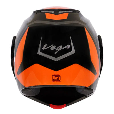 Vega Crux Dx Checks Black Orange Helmet - Biker.Store - www.biker.store