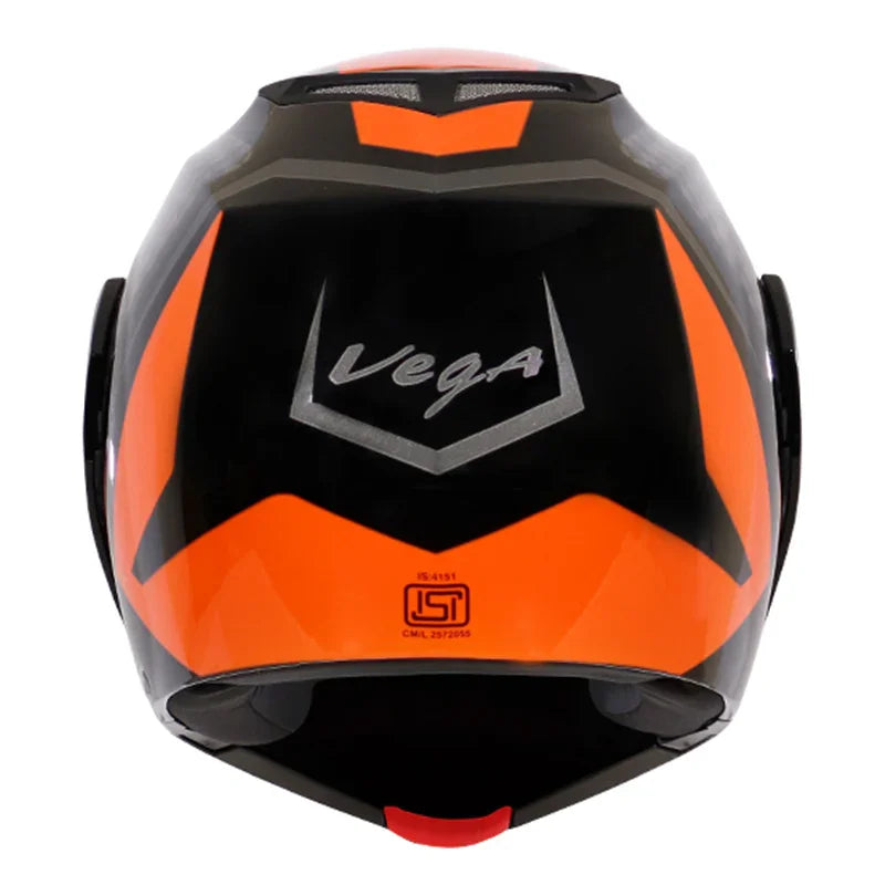 Vega Crux Dx Checks Black Orange Helmet - Biker.Store - www.biker.store