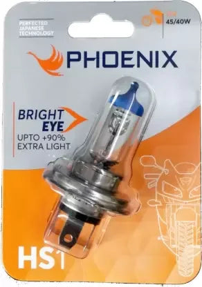 Phoenix BRIGHT EYE HS1 Px43t 7596 12V, 45/40W Headlight Bulb for 2 Wheelers (Blister Pack), Halogen, White - Biker.Store - www.biker.store