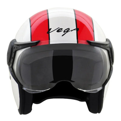 Vega Jet 777 W/Visor White Red Helmet - Biker.Store - www.biker.store