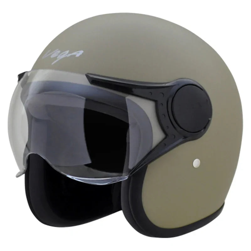 Vega JET W/Visor Dull Desert Storm Helmet - Biker.Store - www.biker.store