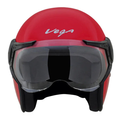 Vega JET W/Visor Red Helmet - Biker.Store - www.biker.store