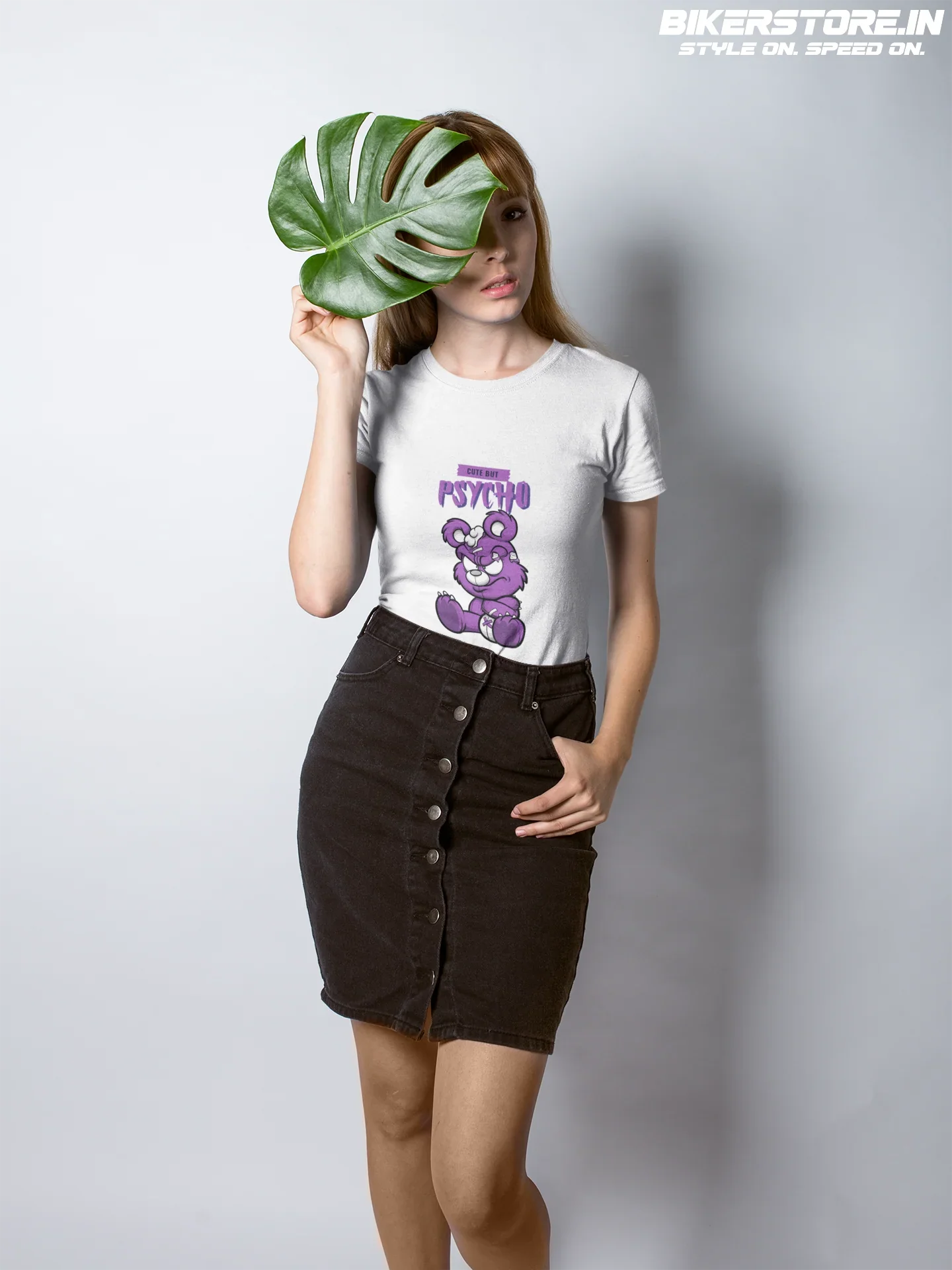 Cute But Psycho T-Shirt for Women | BIKERSTORE.IN - Biker.Store - www.biker.store