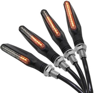 Running LED KTM Style Indicators for Universal All Bike Models (Amber, Pack of 4) - Biker.Store - www.biker.store