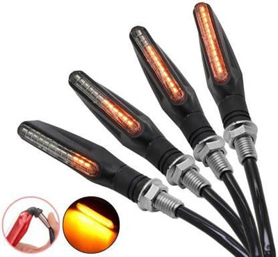 Running LED KTM Style Indicators for Universal All Bike Models (Amber, Pack of 4) - Biker.Store - www.biker.store