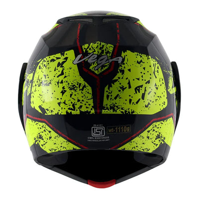 Vega Crux Dx Victor Black Neon Yellow Helmet - Biker.Store - www.biker.store