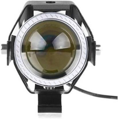 HJG Projector Angel Eyes LED Fog Light For Bike Universal For All Bike (Blue Angel Eyes, 1pc) - Biker.Store - www.biker.store