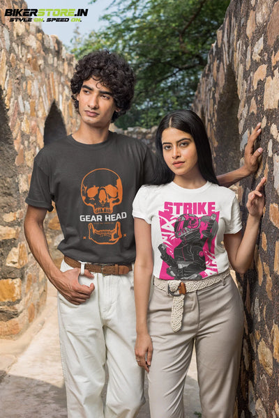 STRIKE T-Shirt for Women (Hot Pink Graphic) | BIKERSTORE.IN - Biker.Store - www.biker.store