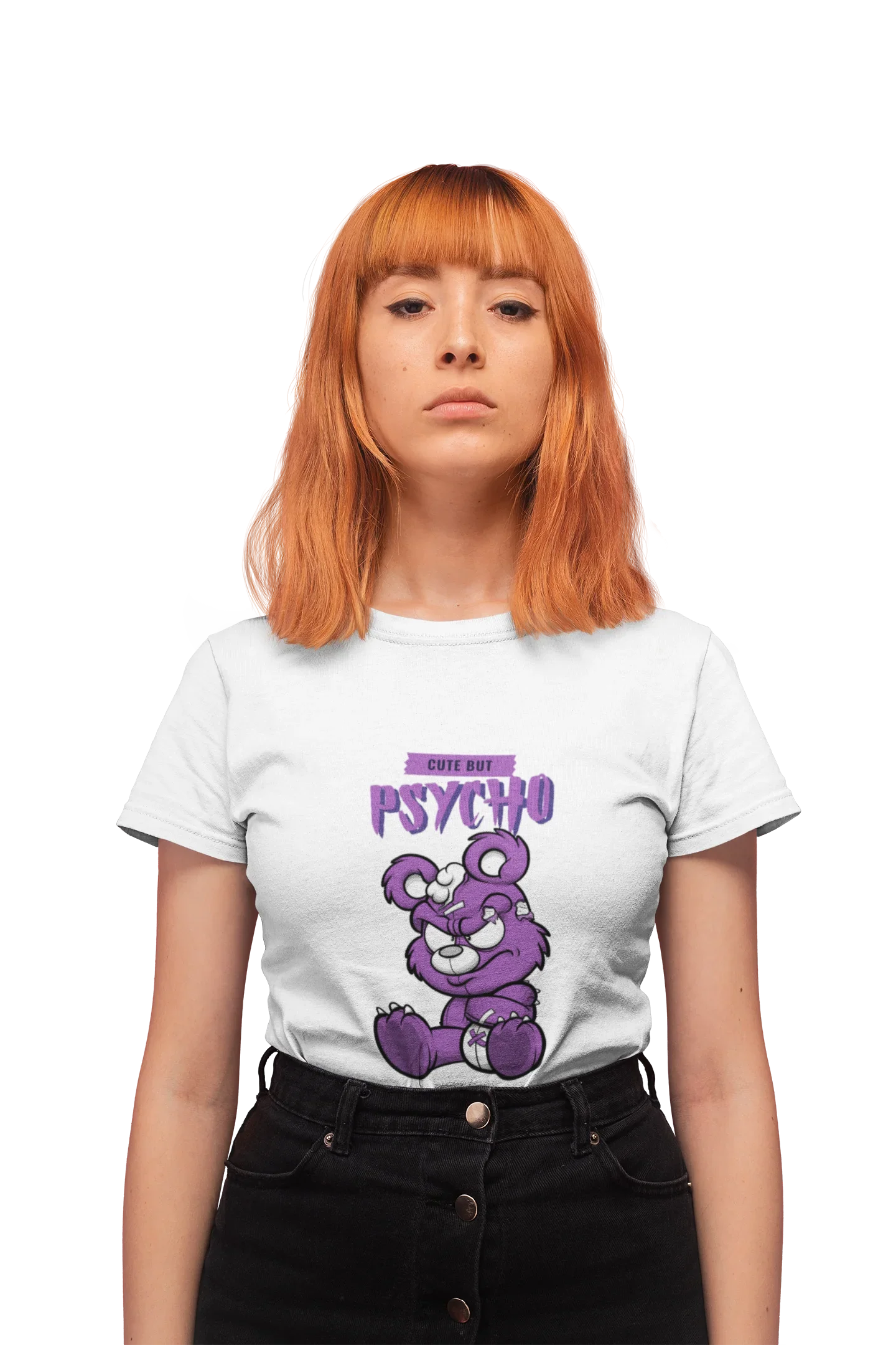 Cute But Psycho T-Shirt for Women | BIKERSTORE.IN - Biker.Store - www.biker.store