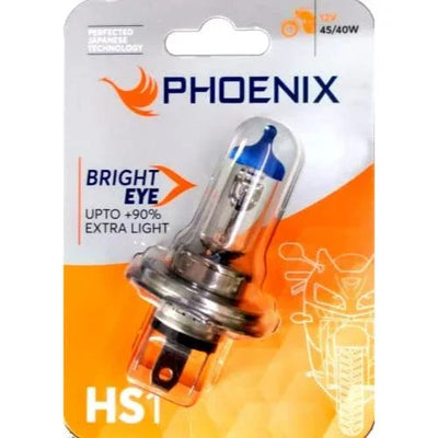 Phoenix BRIGHT EYE HS1 Px43t 7596 12V, 45/40W Headlight Bulb for 2 Wheelers (Blister Pack), Halogen, White - Biker.Store - www.biker.store