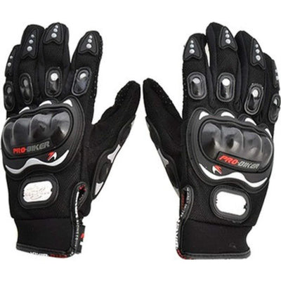 Probiker Synthetic Leather Motorcycle Gloves (Black, Free Size) - Biker.Store - www.biker.store
