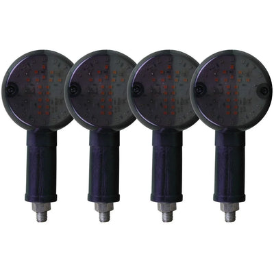 Moxi Indicator Yellow Red Circle Running Bike Indicator Front, Rear LED Indicator Light for Universal For Bike Universal For Bike (Yellow, Red) - Set of 4 - Biker.Store - www.biker.store
